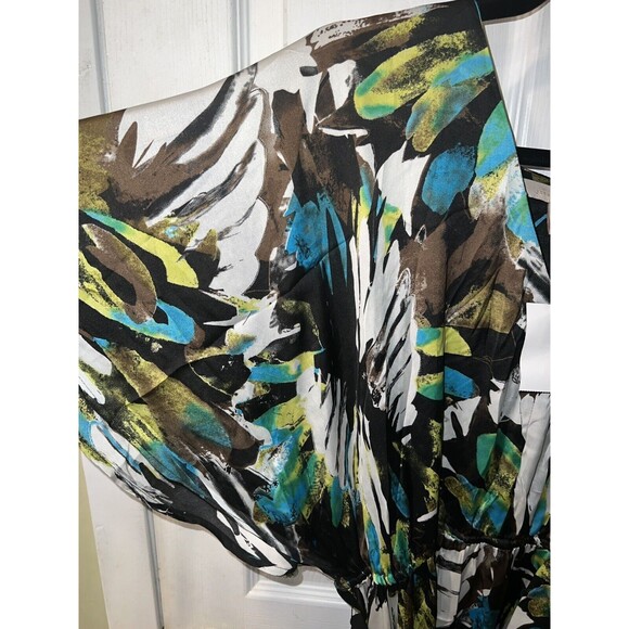 Jonathan Martin dress 12 flowy angel wing tropical belted Y2k Fairy Romantic New - Picture 9 of 12